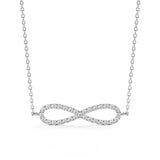 Modern Infinity Love - Design Pendant- Real Natural Diamonds