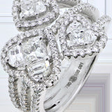 Trio Hearts Desire Ring - Various Diamond Combinations - Real Diamonds