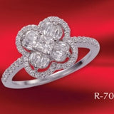 Flower's Desire Ring - Various Diamond Combinations - Real Diamonds
