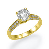 Square Band Solitaire Ring - 0.50 - 1.20 Carat