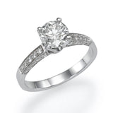 Square Band Solitaire Ring - 0.50 - 1.20 Carat