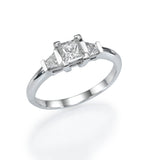Trio Princess Ring - Lab or Natural Diamonds