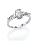 Trio Ring Oval & Tapers- Lab or Natural Diamonds