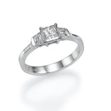 Trio Ring Princess & Trapeze- Lab or Natural Diamonds