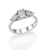 Trio Ring -Cushion & Pears - Lab or Natural Diamonds