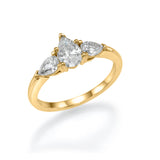 The Trio Pears Shape Ring - Lab or Natural Diamonds