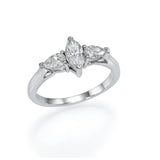 Trio Ring - Marquis & Pears - Lab or Natural Diamonds