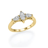 Trio Ring - Marquis & Pears - Lab or Natural Diamonds