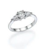 Trio Ring Cushion & Pears - Lab or Natural Diamonds