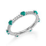 Avenue Of Stars - Gems & Diamond Eternity Ring- Real Natural Diamonds