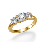 Trio Round Ring - Lab or Natural Diamonds