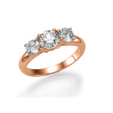 Trio Round Ring - Lab or Natural Diamonds