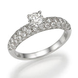 Micro Pave Of Noa - Solitaire Ring - Lab Or Natural Diamonds