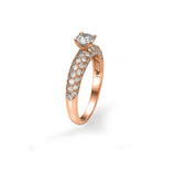 Micro Pave Of Noa - Solitaire Ring - Lab Or Natural Diamonds