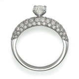 Micro Pave Of Noa - Solitaire Ring - Lab Or Natural Diamonds