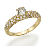 Micro Pave Of Noa - Solitaire Ring - Lab Or Natural Diamonds