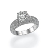 Micro Pave Of Noa - Solitaire Ring - Lab Or Natural Diamonds