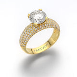 Micro Pave Of Noa - Solitaire Ring - Lab Or Natural Diamonds