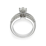 Mix Pave - Trio Band Solitaire Ring - 1.50 - 2.00 Carats