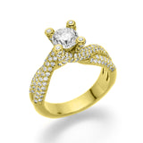 Spin Of Beauty - Twisted Bands Prongs Ring- 2.50 - 3.50 Carats