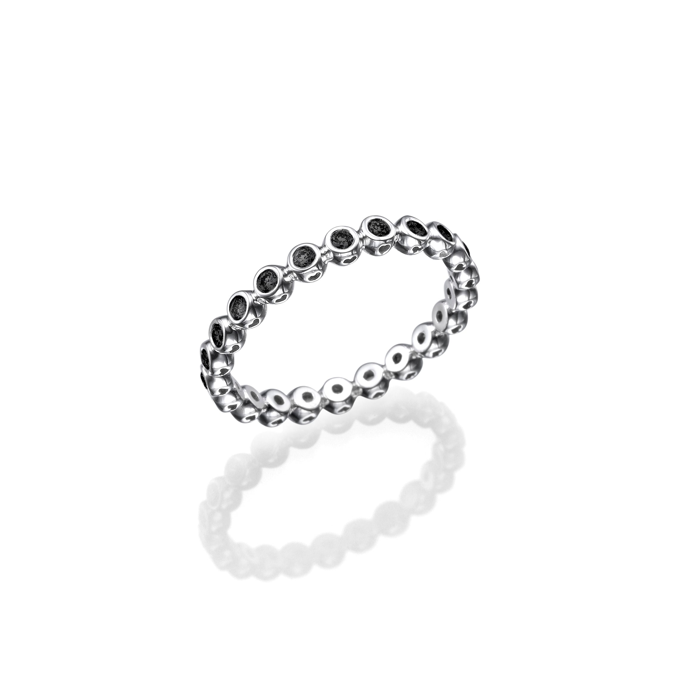 Tight Cups Of Light - Gems & Diamond Eternity Ring - Real Natural Diamonds