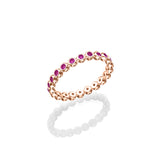 Tight Cups Of Light - Gems & Diamond Eternity Ring - Real Natural Diamonds