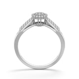 Modern Round Pave - Design Ring- Real Natural Diamonds