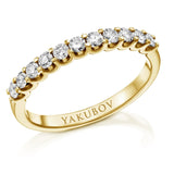 Yakubov Half Eternity Ring 11  Dazzle Diamonds 18K Gold