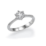 The "Duchess Solitaire" Natural Diamonds Settings Ring