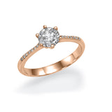 The "Duchess Solitaire" Natural Diamonds Settings Ring