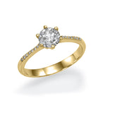 The "Duchess Solitaire" Natural Diamonds Settings Ring