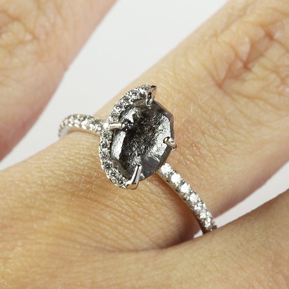 Champagne Bubbles Natural  Raw Ring