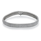 Classic Five Rows Tennis Bracelet - Natural Diamonds