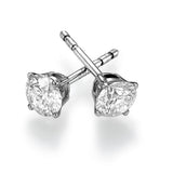 Juliette - Classic 4 Prongs Basket Round Brilliant Stud Earring