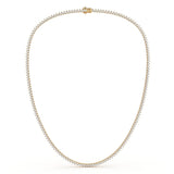 Graduated 3 Prongs Diamond Tennis Necklace (15/20/25 Points)-17- 50 Carats - Lab or Natural Diamonds