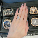 3ct Pear Shape 3 Stones Engagement Ring