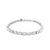 7 carats Mix Shape Horizon Tennis Bracelet  - 18K Gold - Lab Created Diamonds