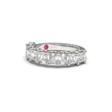 Asscher-Cut Half Eternity Ring - Custom Design