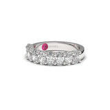 Oval-Cut Half Eternity Ring with Micro Pavé Accents - Custom Design