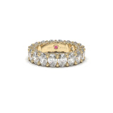 Oval-Cut Diamond Eternity Band with Micro Pavé Accents - Custom Design