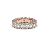 Oval-Cut Diamond Eternity Band with Micro Pavé Accents - Custom Design