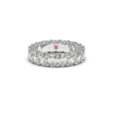 Oval-Cut Diamond Eternity Band with Micro Pavé Accents - Custom Design