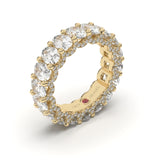 Oval-Cut Diamond Eternity Band with Micro Pavé Accents - Custom Design