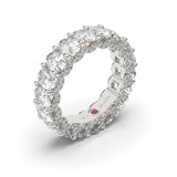 Oval-Cut Diamond Eternity Band with Micro Pavé Accents - Custom Design