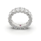 Oval-Cut Diamond Eternity Band with Micro Pavé Accents - Custom Design