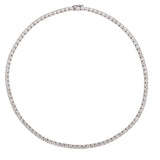 Graduated Round Tennis Necklace (15/20/25 Points)- 16 - 50 Carats - Lab or Natural Diamonds