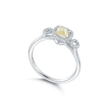 Art Deco Lemon - Yellow Natural Raw Ring