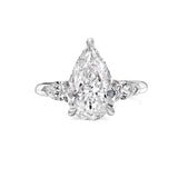 3ct Pear Shape 3 Stones Engagement Ring