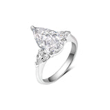 3ct Pear Shape 3 Stones Engagement Ring