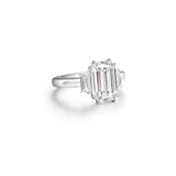 A Timeless 3-Stones Emerald Cut Diamond Ring